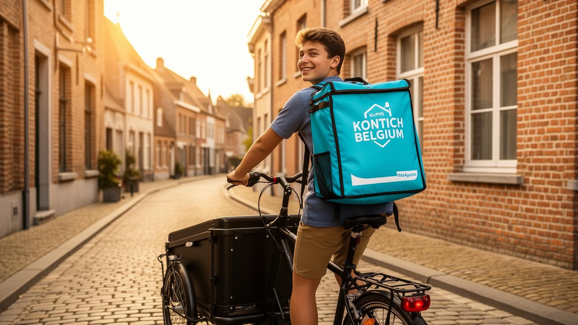 Fietskoerier in Aartselaar